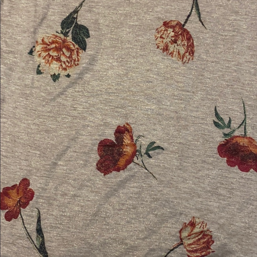 Lucky Brand Women’s Duquet Blouse – Floral Metallic Bell Sleeves, Size Medium - Picture 4 of 15